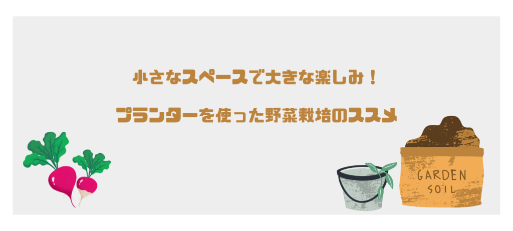 小さなスペースで大きな楽しみ！プランターを使った野菜栽培のススメ